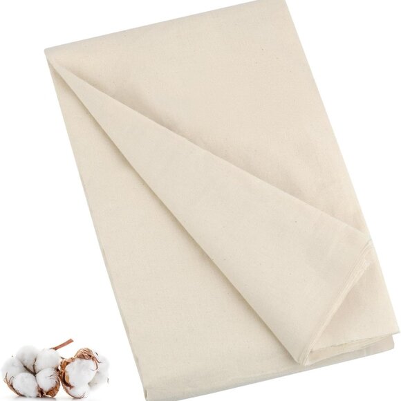 100% Cotton Muslin Fabric, 63 Inch X 5 Yards Unbleached Muslin Linen Fabric by T - Picture 1 of 7